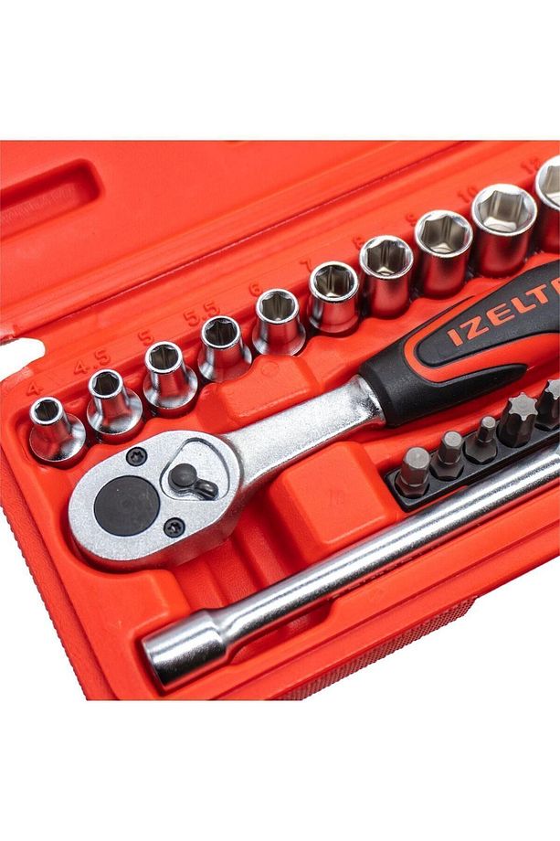 İzeltaş 1/4 Altı Köşe Lokma Anahtar Ve Bits Set 27 Parça - 6