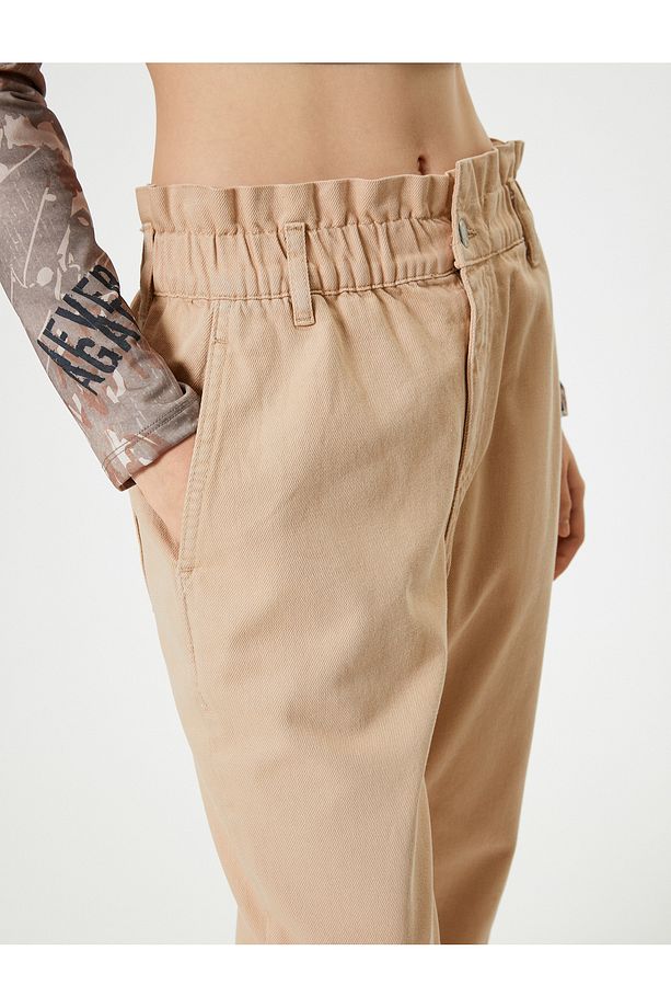 Yüksek Bel Kot Pantolon Baggy Pamuklu - Baggy Jeans - 5