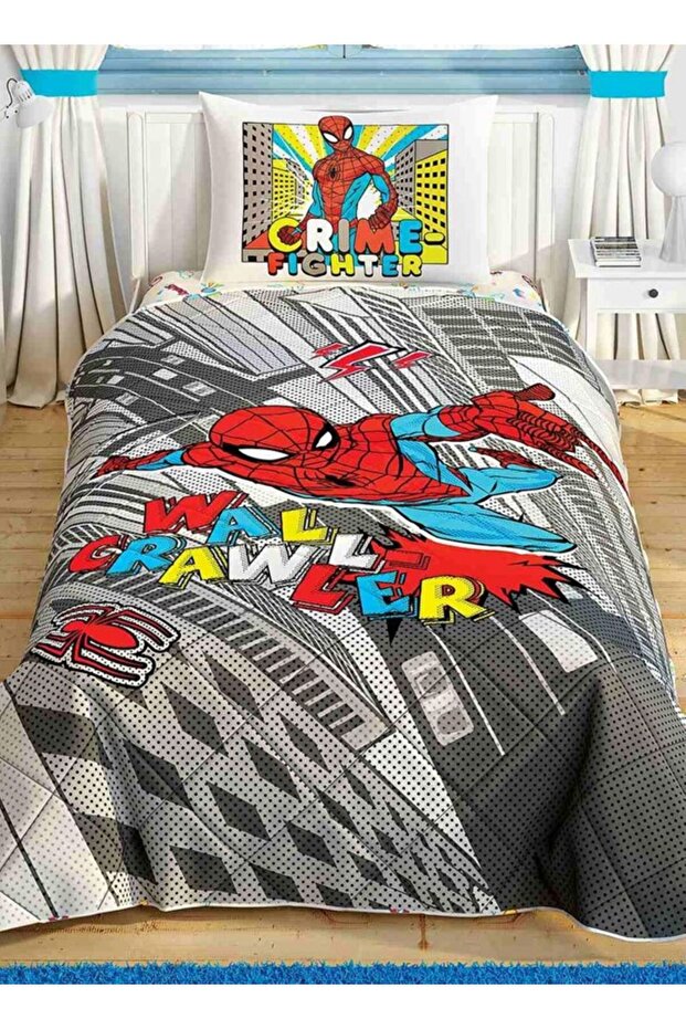 Taç Spiderman Wall Crawler Tek Kişilik Yorgan Seti - 1
