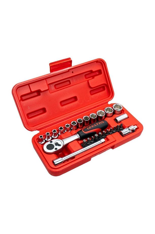 İzeltaş 1/4 Altı Köşe Lokma Anahtar Ve Bits Set 27 Parça - 5