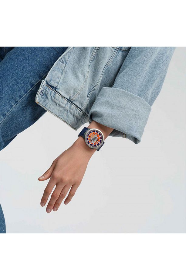 SB07S114 Swatch Orange In the Works Erkek Kol Saati - 4