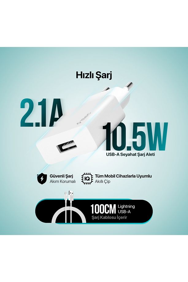 Smartcharger 2.1a Seyahat Şarj Aleti + Type-c Kablo - 3