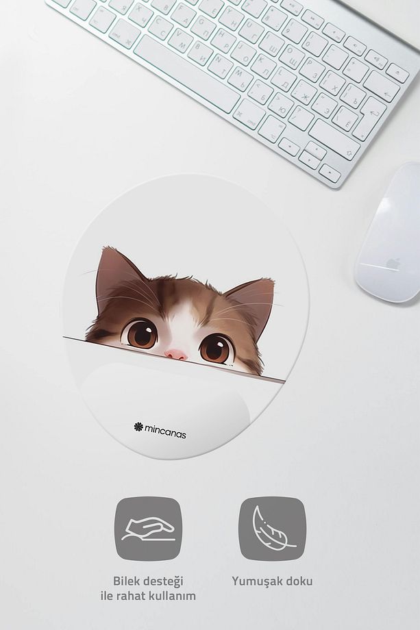 Renkli Bilek Destekli Oval Mouse Pad Mouse Altlığı - 2