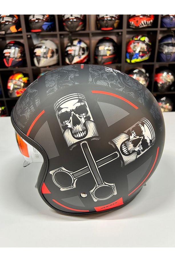 HORNET S SV SKULLS B5 MATT RED - 5