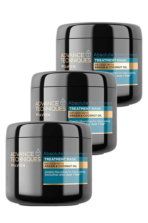Advance Techniques Argan ve Hindistan Cevizi Yağı İçeren Saç Maskesi 375 Ml. Üçlü Set - 1