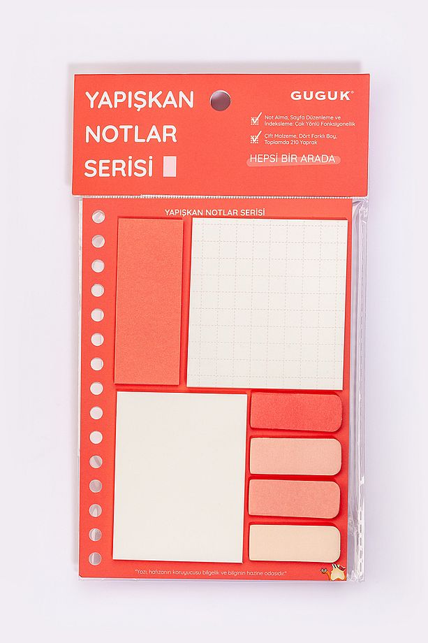 Kırmızı Yapışkan Not Seti • Post-it • Sticky Note (GGK-KYN004) - 1
