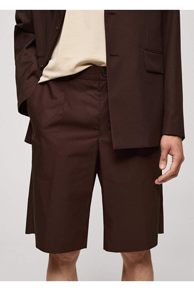 Pensli Rahat Kesim Bermuda Şort - 8