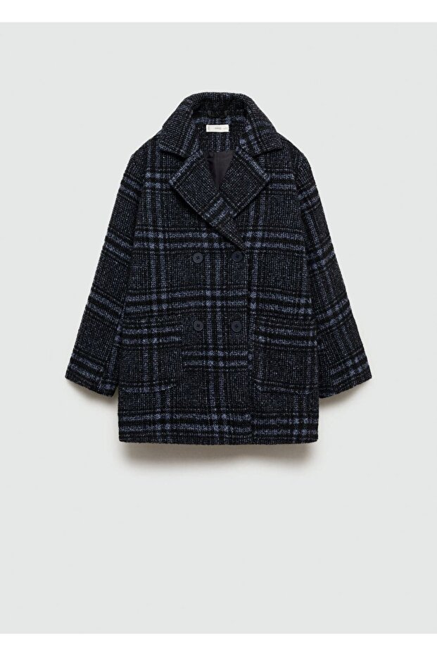 Checkered Woolen Coat - 3