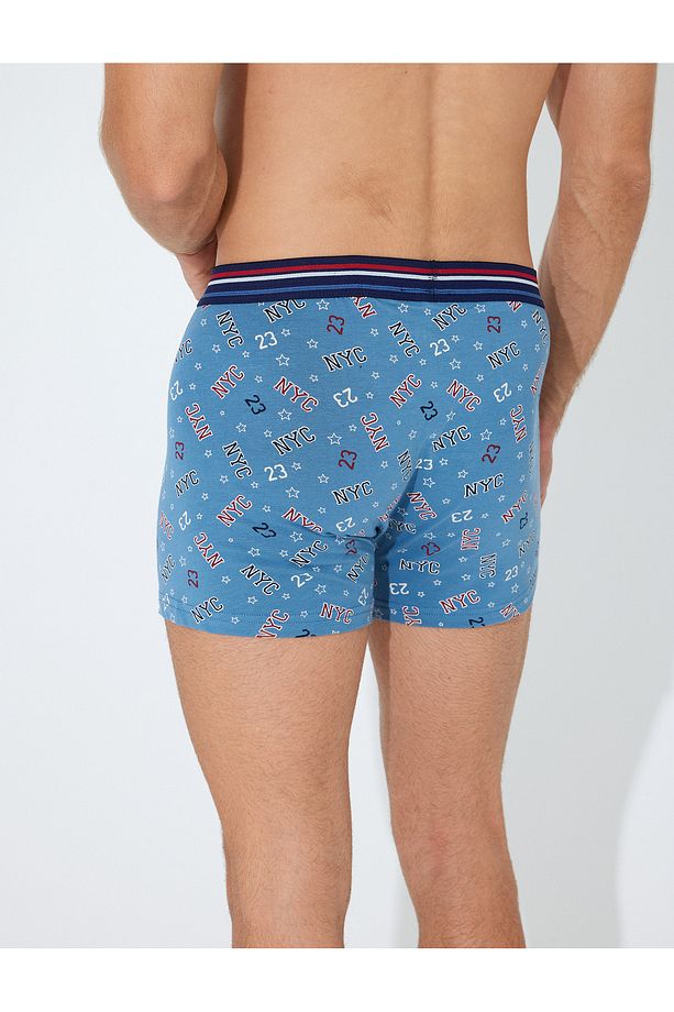 Slogan Baskılı Pamuklu 3'lü Boxer Seti - 4