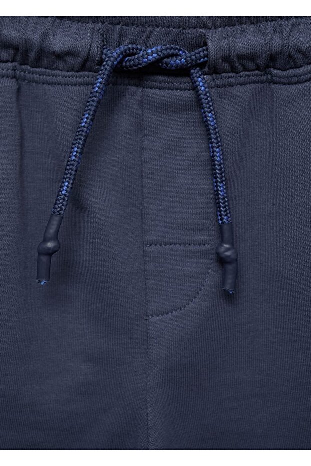 Beli elastik pamuklu bermuda şort - 7