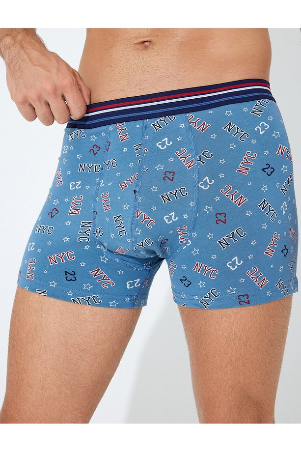 Slogan Baskılı Pamuklu 3'lü Boxer Seti - 5