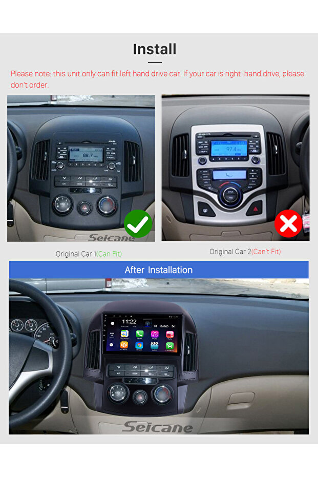 HYUNDAI İ30 M/C 2009-2012 MULTİMEDYA NAVİGASYON USB KAMERA CARPLAYER 4 RAM - 2
