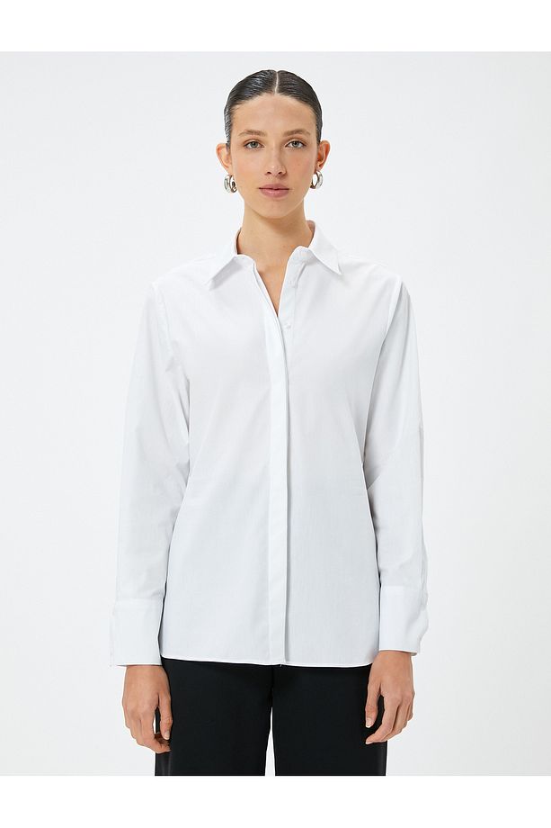 Poplin Gömlek Regular Fit Pamuklu - 3