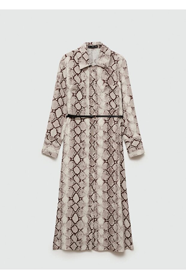 Hemdkleid mit Schlangenledermuster - 3