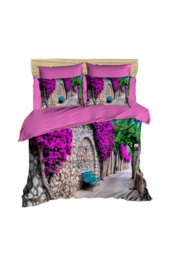 Hyacinth View Street 3D Double Duvet Cover Set