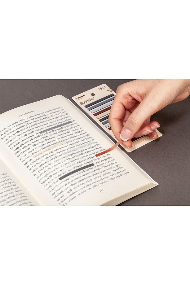 Sonbahar 15 Renkli Şeffaf Pet Index • Index Sticker • Post-it • Sticky Note - 3