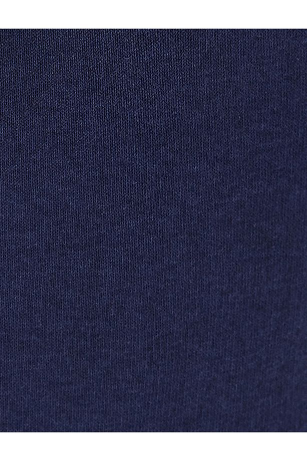 Slogan Baskılı Cepli Pamuk Karışımlı Beli Bağcıklı Oversize Spor Şort - 6