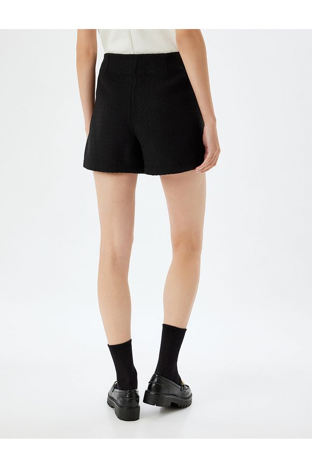 Mini Tüvit Şort Etek Slim Fit - 4