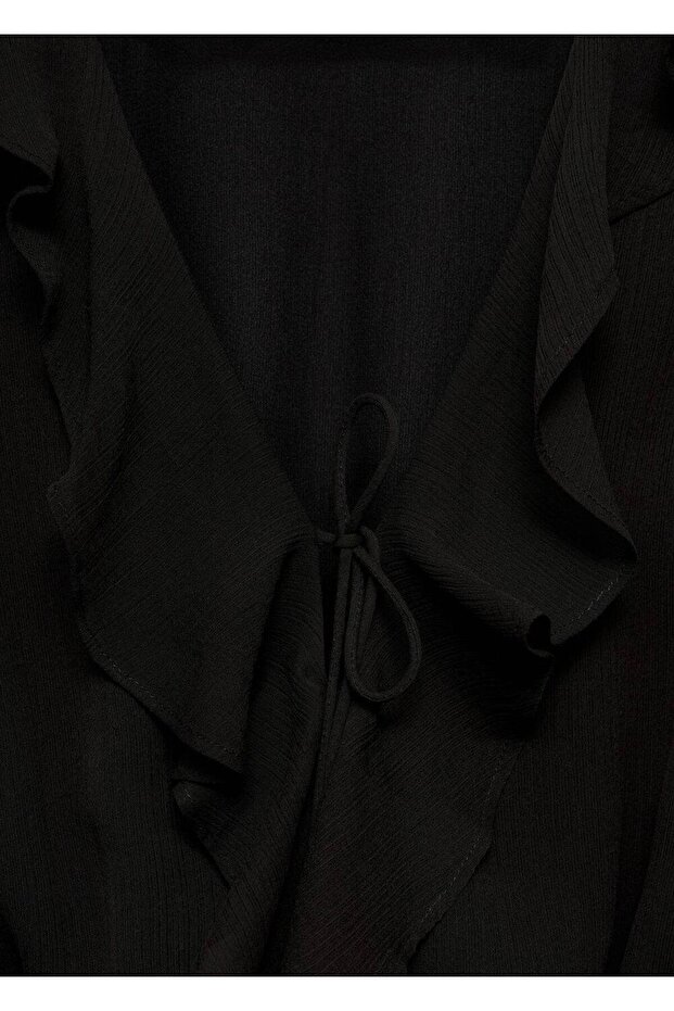 Fırfırlı kısa elbise - 7