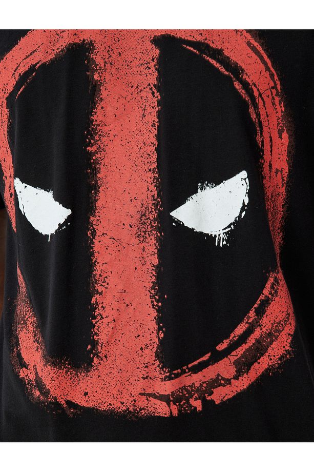 Deadpool Tişört Lisanslı Bisiklet Yaka Kısa Kollu Pamuklu - 6