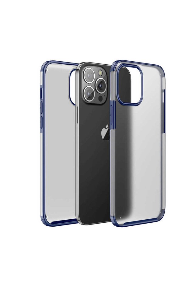 حافظة Zore Volks المتوافقة مع هاتف iPhone 13 Pro Max - أزرق داكن