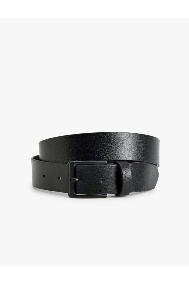 Faux Leather Belt - Buckle Detailed
