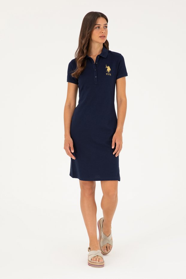 Women's Navy Blue Knitted Dress 50280069-vr033