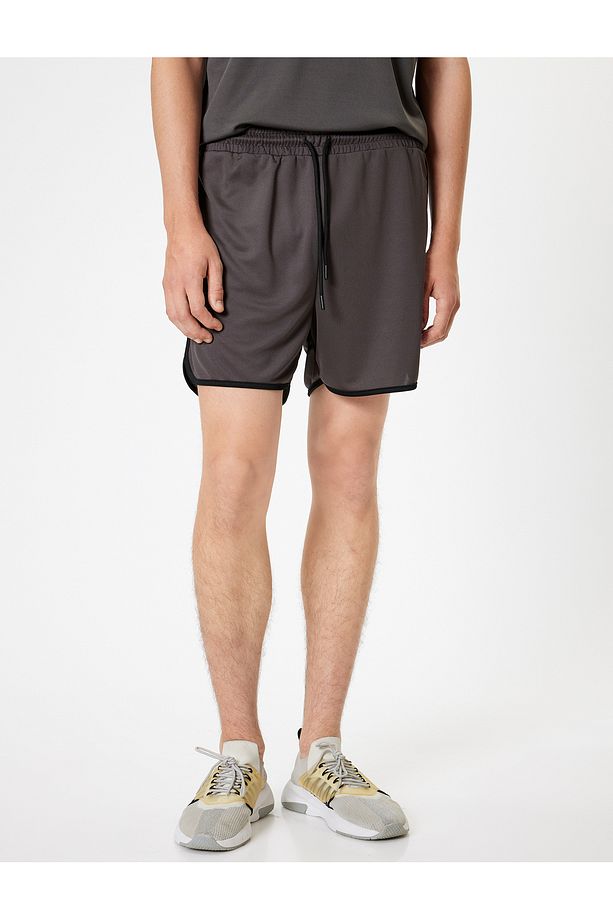 Spor Şort Oversize Beli Bağcıklı Kısa Biyeli - 3