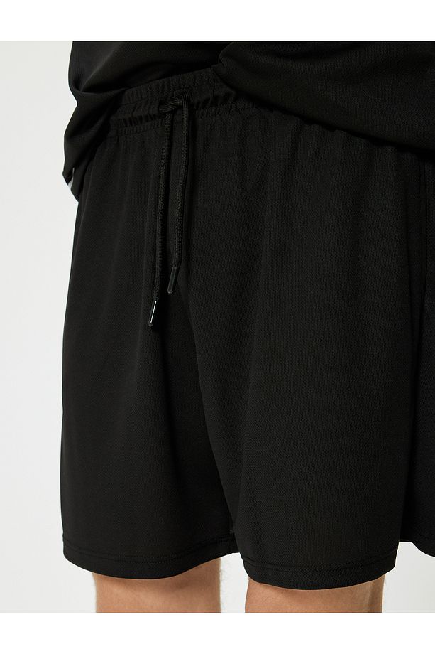 Spor Şort Basic Beli Bağcıklı Cep Detaylı - 5