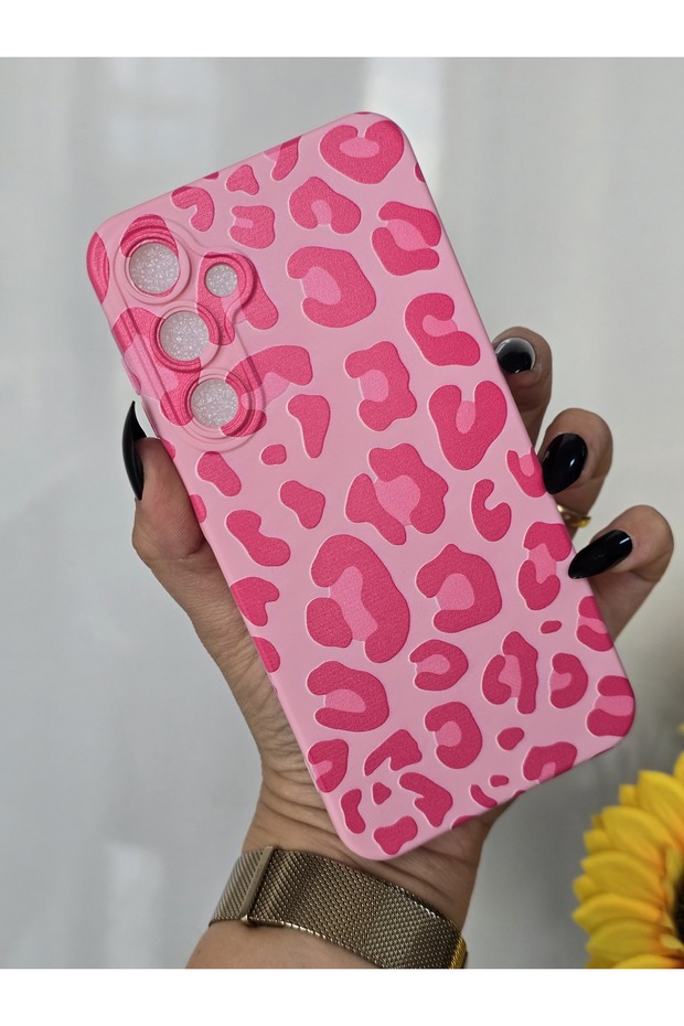 Samsung Galaxy A35 Compatible Velvet Inside Launch Leopard Printed Case - 1