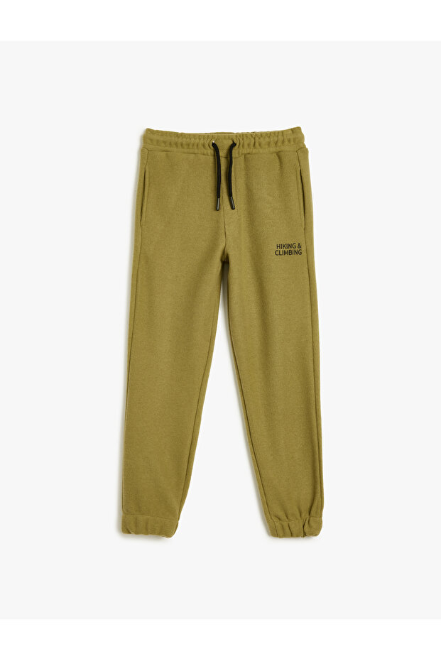 Jogger Sweatpants Printed Cotton with Pockets
