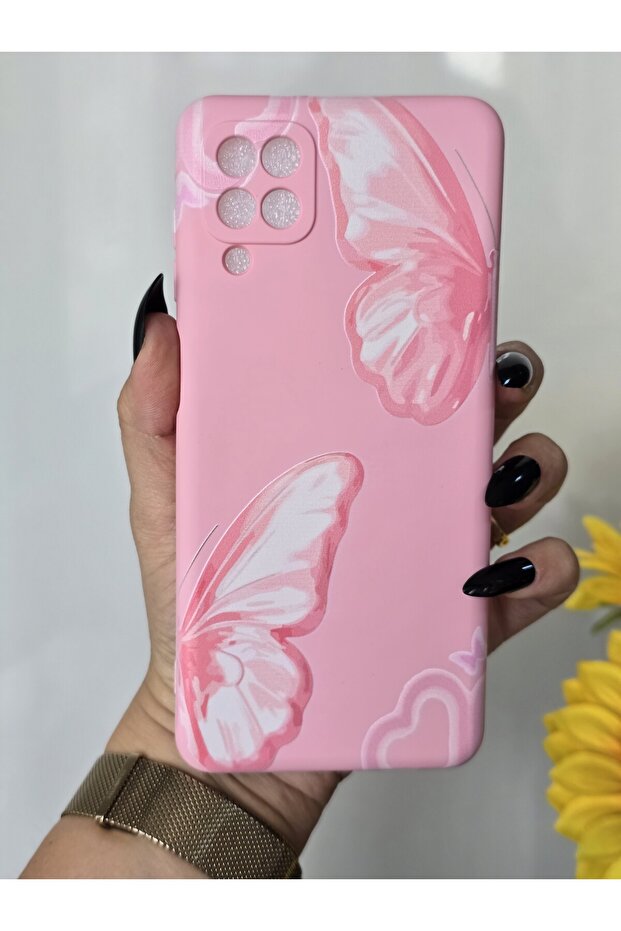 Samsung Galaxy A12 / M12 Compatible Velvet Launch Butterfly Printed Case