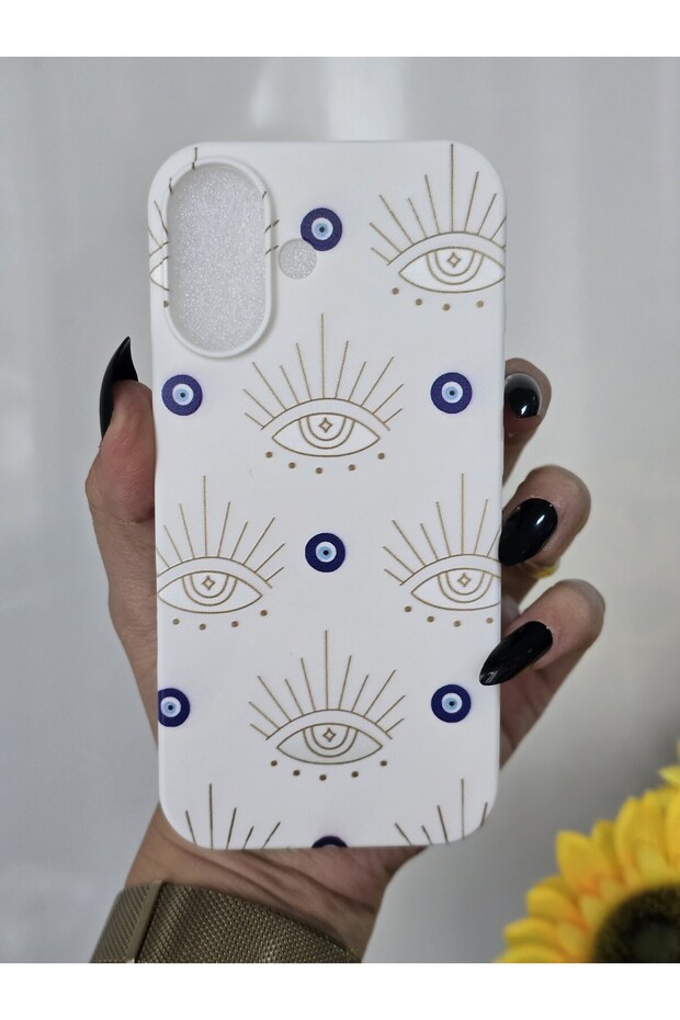 حافظة مطبوعة على شكل عين الشر متوافقة مع هاتف Iphone 16 - 1