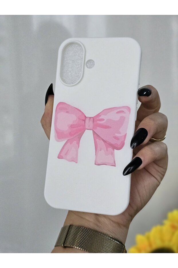 حافظة مطبوعة بشريط مخملي متوافق مع هاتف Iphone 16 - 2