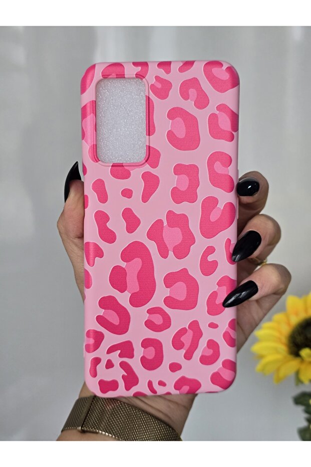 حافظة متوافقة مع هاتف OPPO A16 / A55 مصنوعة من المخمل الداخلي بطباعة الفهد - 1