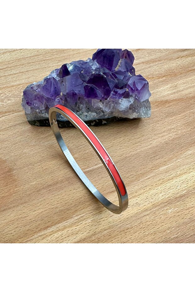 Women's Steel Enamel Cuff Bracelet
