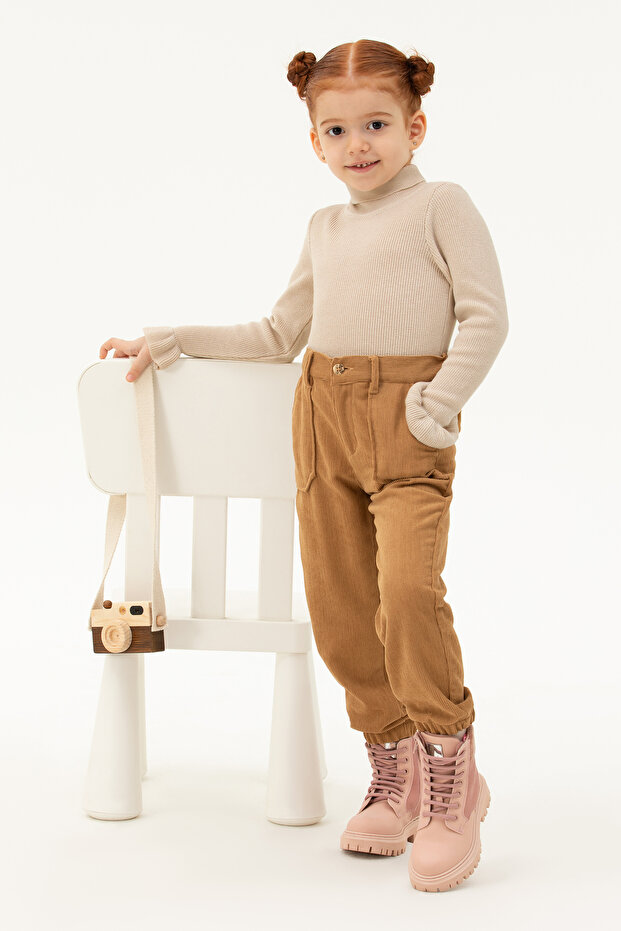 Girl's Cream Melange Sweater 50277085-Vr159