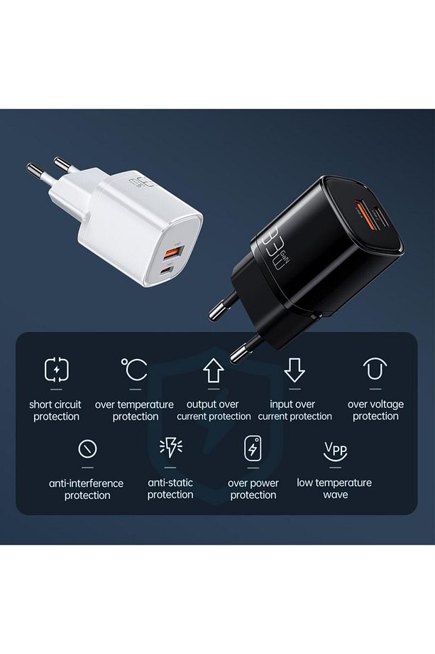 Ch-0151 33w Gan Pd 1xusb 1xtype-c Dual Port Mini Şarj Cihazı - 6