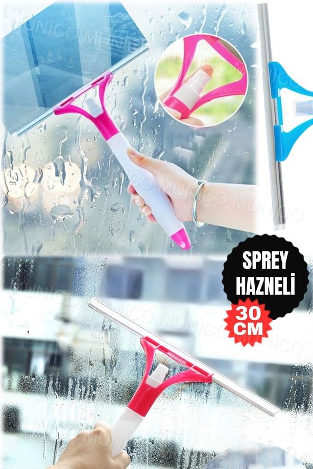 Hazneli Cam Silme Aparatı - Kolay Kullanım ve Verimli Temizlik İçin Spreyli ve Yüksek Kaliteli - 6