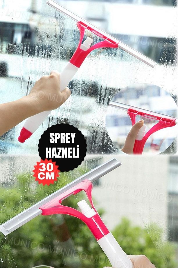 Hazneli Cam Silme Aparatı - Kolay Kullanım ve Verimli Temizlik İçin Spreyli ve Yüksek Kaliteli - 7