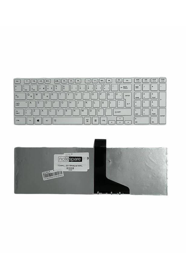Toshiba ile Uyumlu Satellite S955, S955D, S970, S970D, S975, S975D Notebook Klavye Beyaz TR - 1