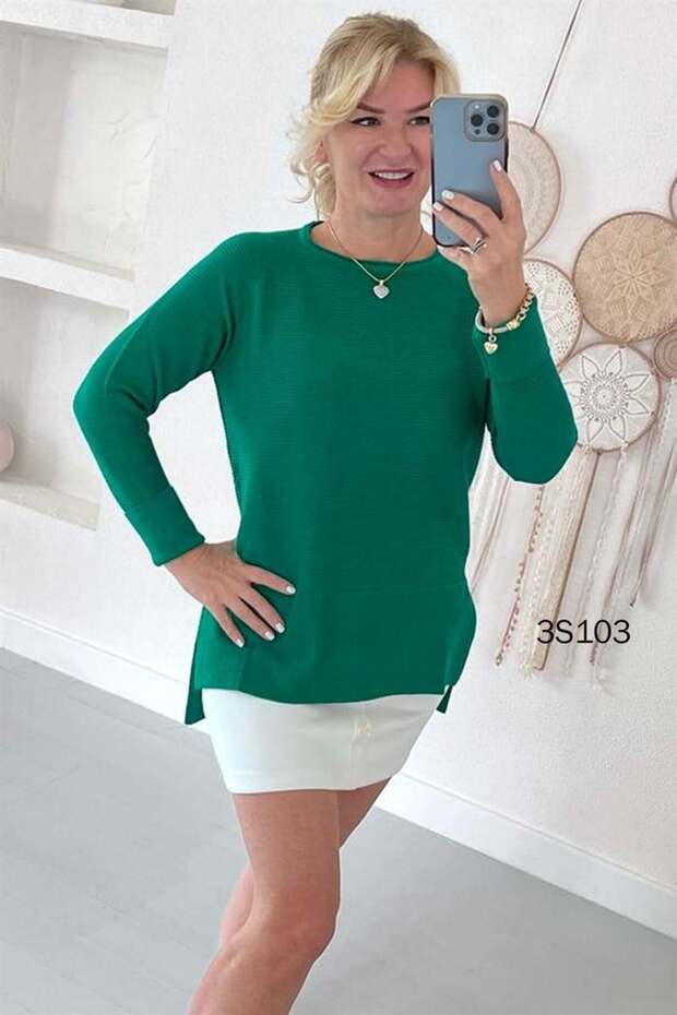Ribbed Knitwear Blouse 3S103