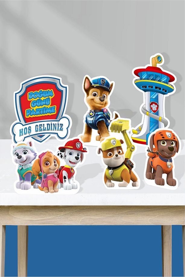 Paw Patrol Temalı Ayaklı Pano Set (MASA ÜSTÜ) *kalın Kağıt - 1