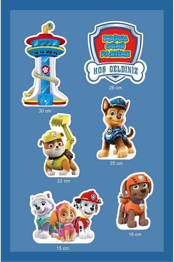 Paw Patrol Temalı Ayaklı Pano Set (MASA ÜSTÜ) *kalın Kağıt - 2