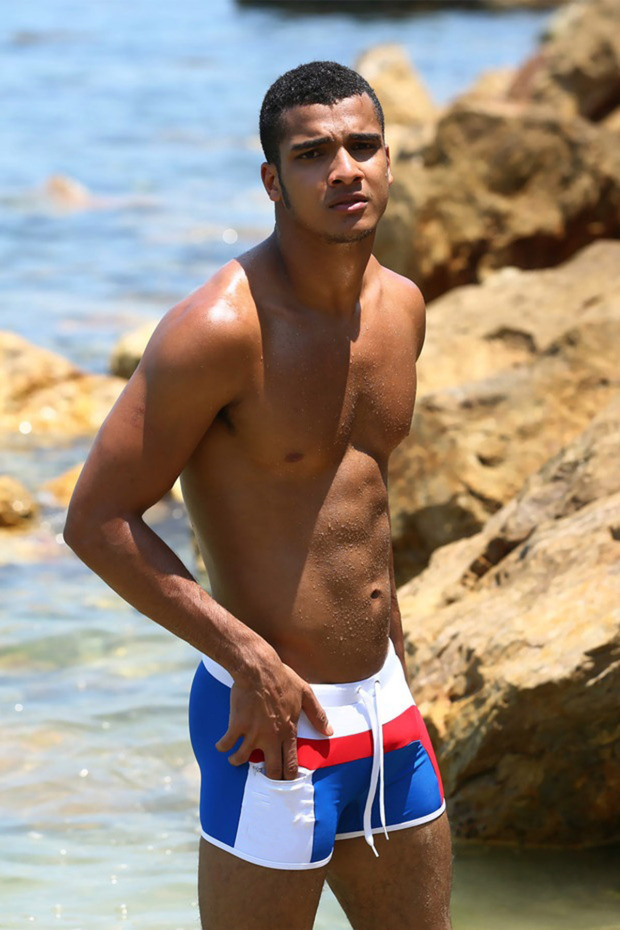 Multicolored Lycra Men's Sea Shorts