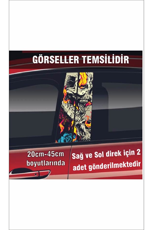 ARABA ORTA DİREK STICKERİ 004 - 2