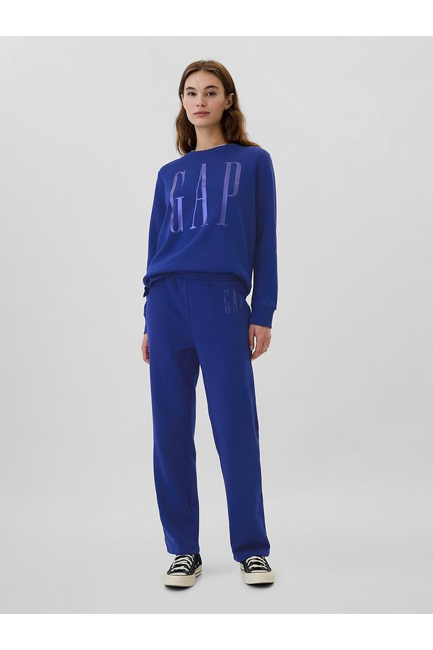 Kadın Mavi Gap Logo Bootcut Pull-On Fleece Eşofman Altı - 1