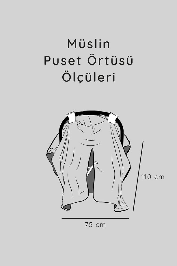 %100 Pamuk Müslin Puset Örtüsü - Ztpuset - 8