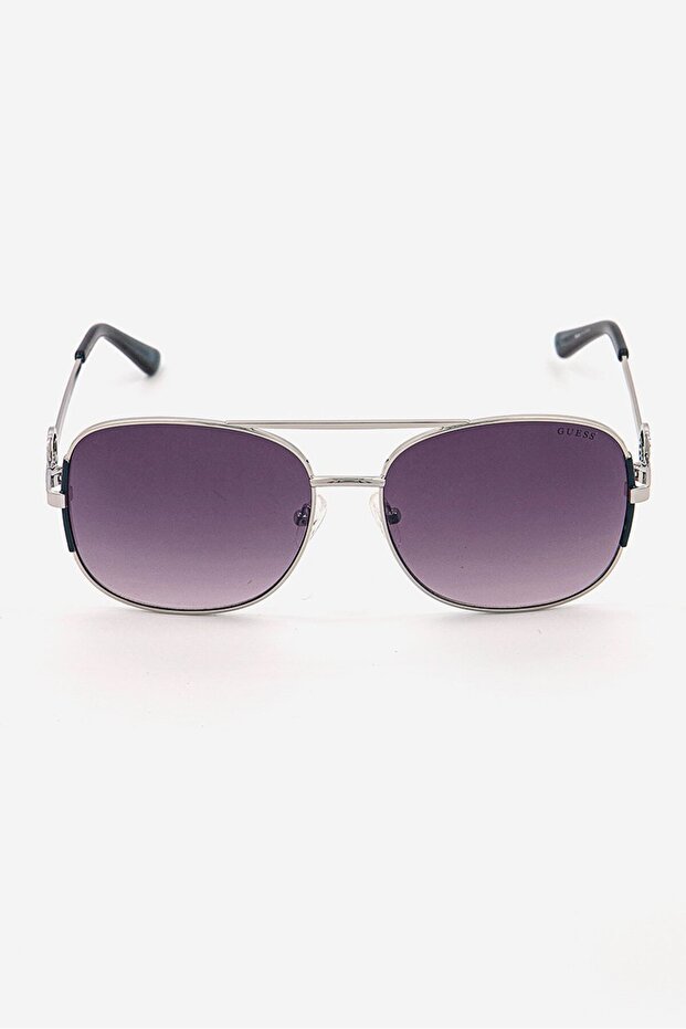 Women GF6127 Aviator Sunglasses , Black/Silver - 1