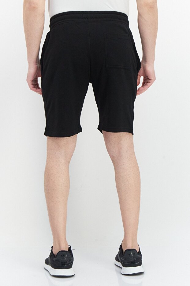 شورت رجالي أساسي سهل الارتداء، أسود - 3